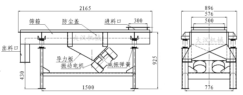 磨料振动筛结构图